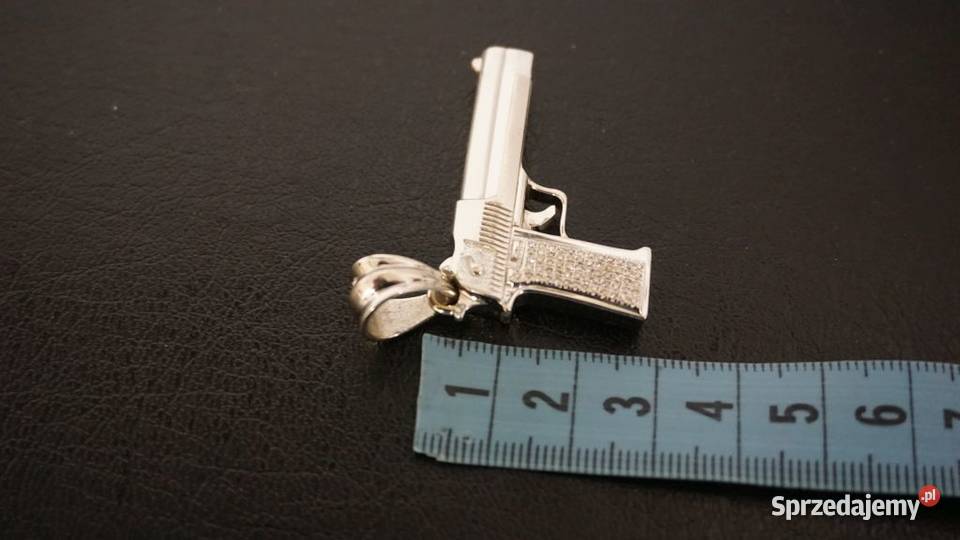 ZŁOTA ZAWIESZKA PISTOLET 22 GRAM BIAŁE ZŁOTO Warszawa
