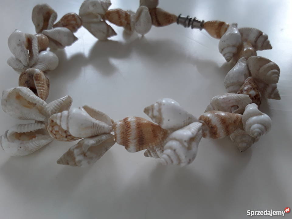 Bransoletka z drobnych muszelek zapinana mazowieckie Warszawa