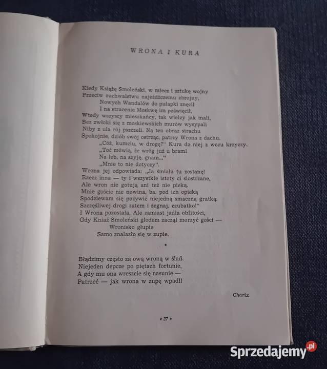 IA Kryłow Bajki wybrane KiW 1951 r Wydanie I Antykwariat sprzedam