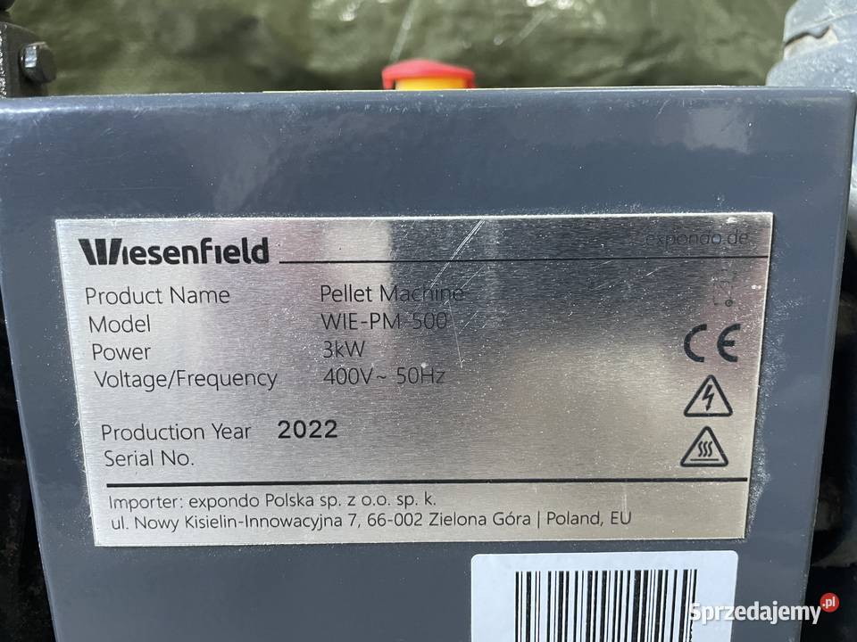 Granulator Wiesenfield 3kW sprzedam