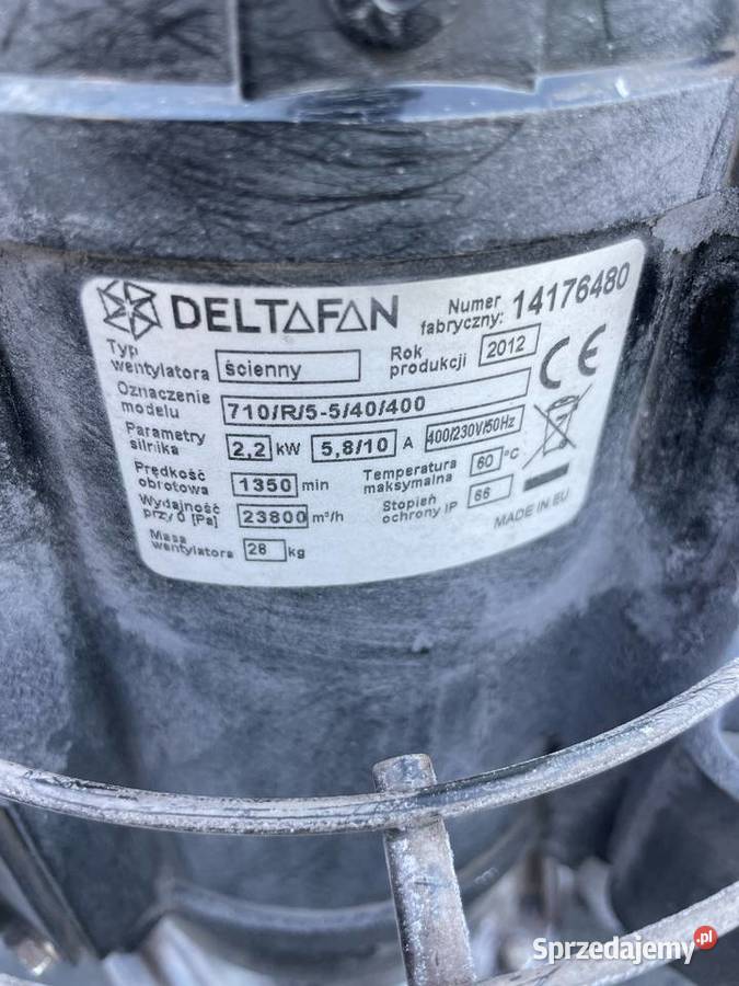 Mocny duzy wentylator wyciagowy Deltafan