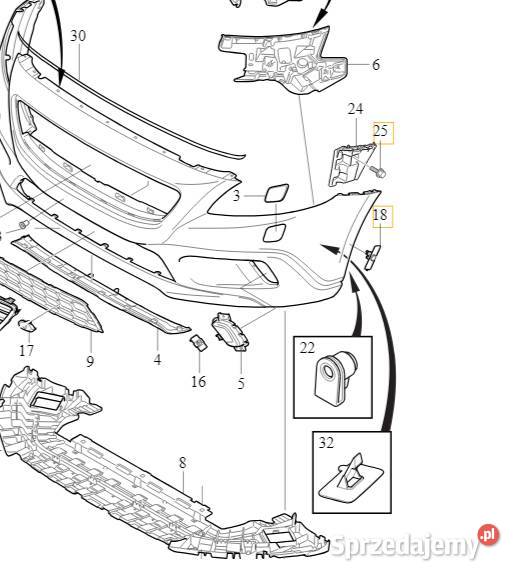 VOLVO V40 mocowanie prawego czujnika parkowania Bielany Wrocławskie