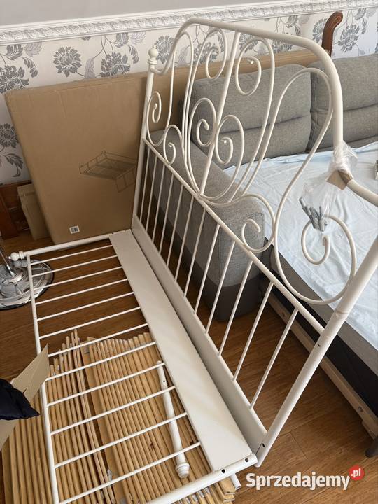 Łóżko IKEA 140x200 ze stelażem i materacem stan Głogów