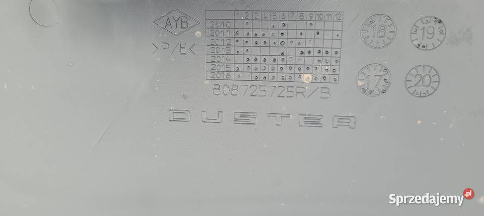DACIA DUSTER 1 I 1017 LISTWA DRZWI LEWY TYŁ Karoseria Ruda Śląska