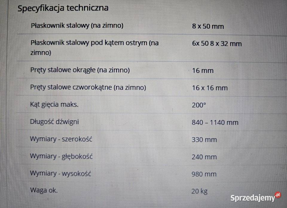 Gietarka ręczna do rur i profil Kotuń sprzedam