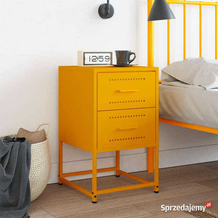 Szafka nocna musztardowa 36x39x605 stal WM846464 Warszawa