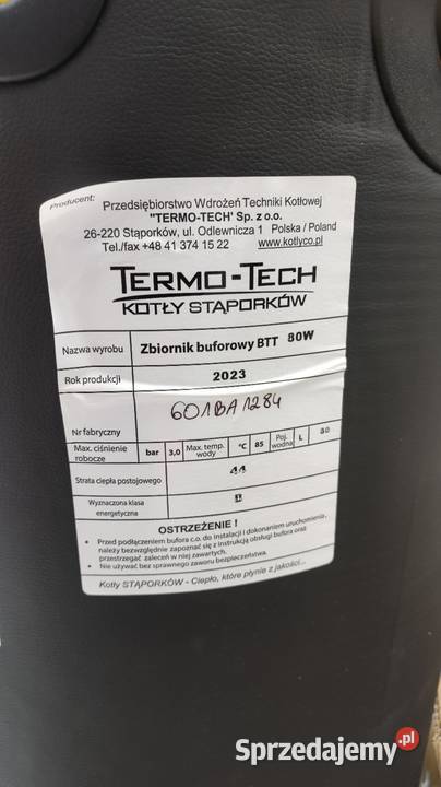 Bufor 80 l nowy łódzkie Łódź