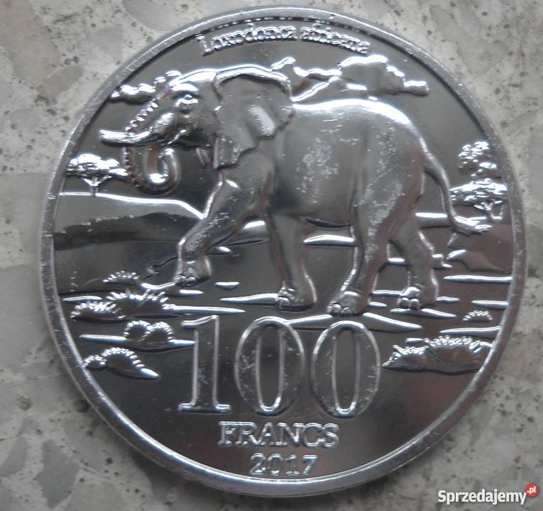 KATANGA100 FRANCS2017 rSŁOŃ Numizmatyka