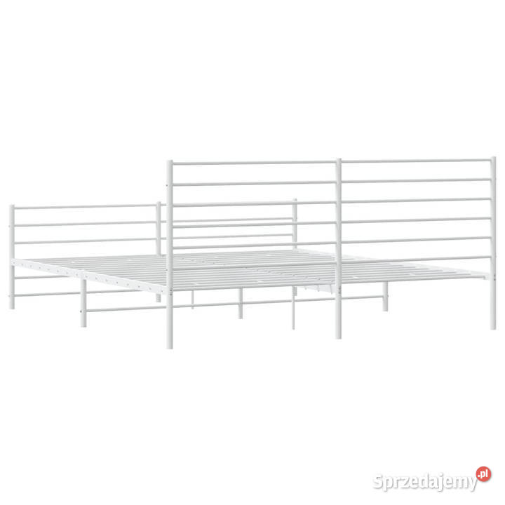 Łóżko Metalowe Białe Rama Łóżka Ze Stelażem mazowieckie sprzedam