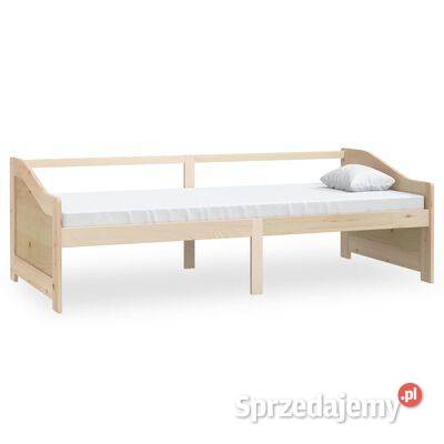 vidaXL 3-osobowa sofa/łóżko, lite drewno sosnowe, 90 x 200 c