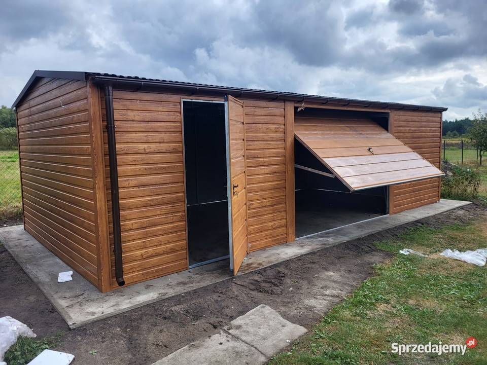 Garaż Blaszany 8x5m Dach Dwuspadowy Złoty Dąb