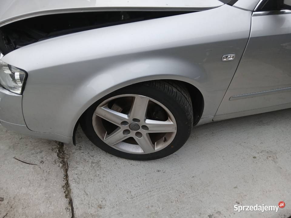 Błotnik lewy przód Audi A4 B6 LY7W idealny