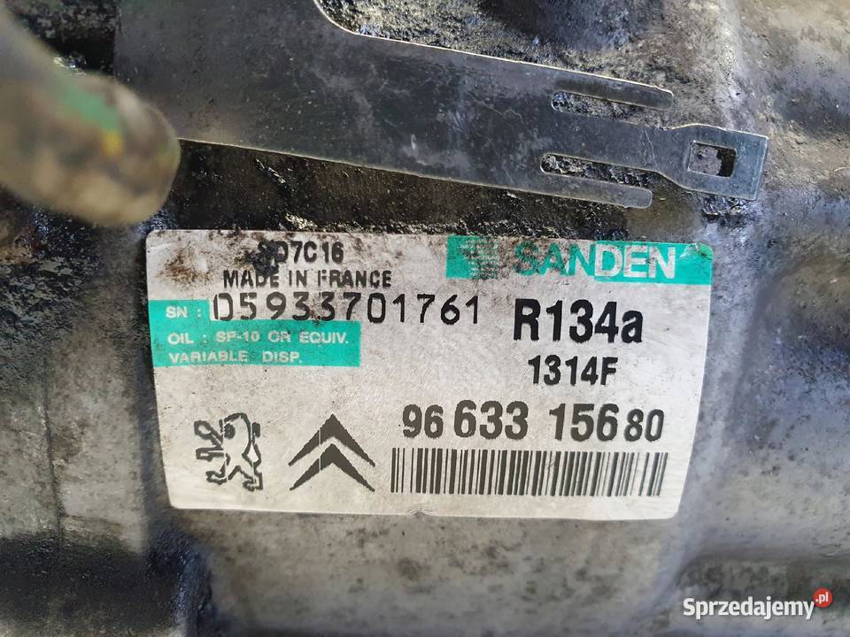 SPRĘŻARKA KLIMATYZACJI Peugeot 607 27 HDI pompa Kompresory klimatyzacji
