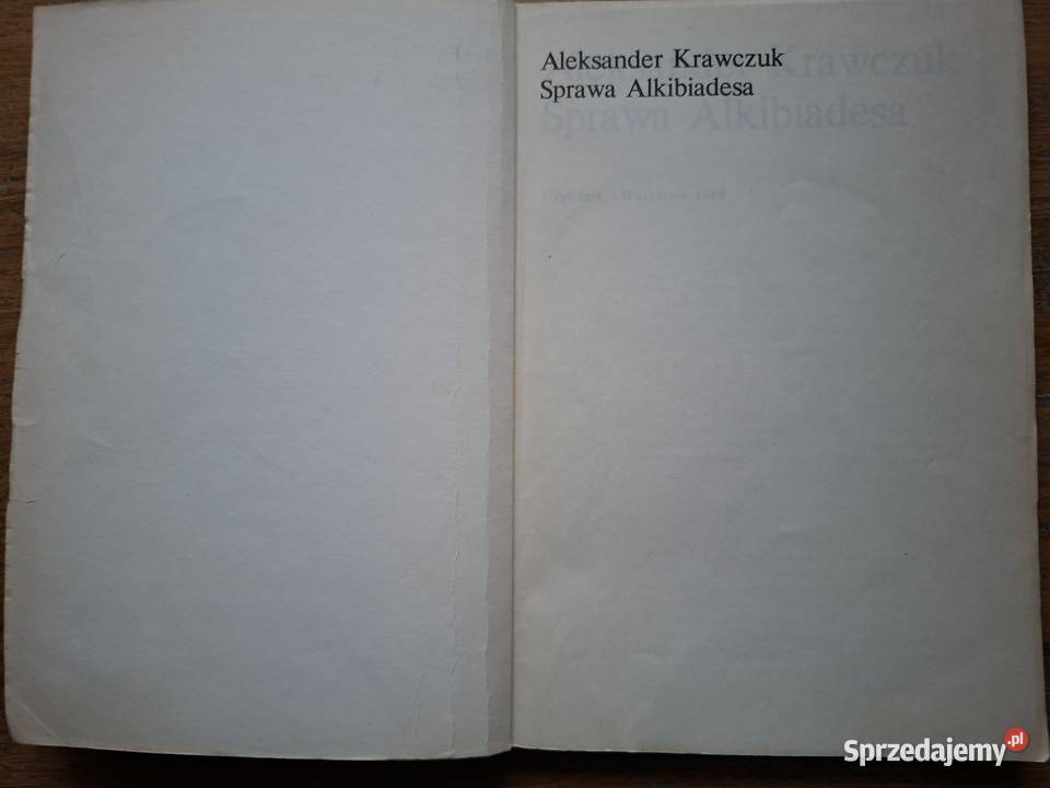 Sprawa Alkibiadesa Aleksander Krawczuk Kraków sprzedam