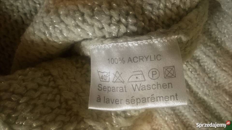 Kremowy sweter Opinion By Spengler z golfem biały Warszawa