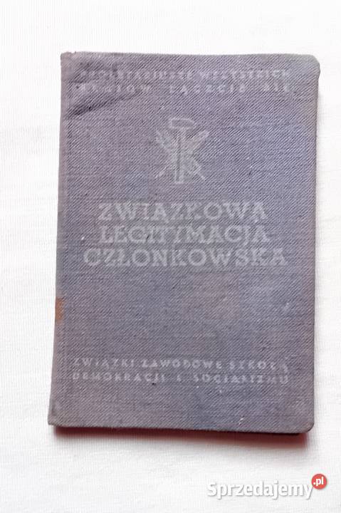 Legitymacja związkowa Związek Zawod Prac Koźminek