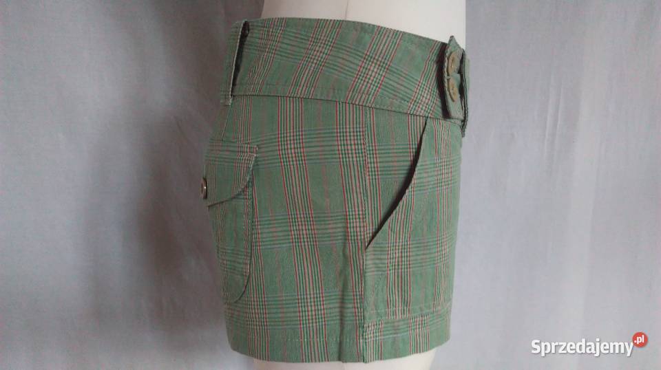 Spodenki zielone BIODRÓWKI kratka r 3638 Topshop Białystok