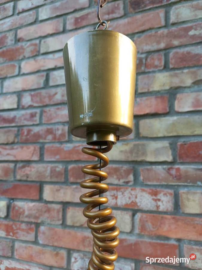 Żyrandol szklany metalowy holenderski z Lampy wiszące Gawroniec