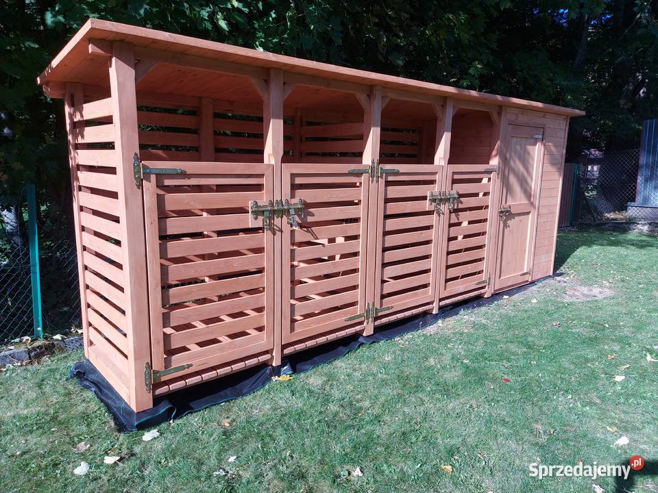 Domek narzędziowy 15 x 11m drewutnia podówjna 2 Kalety