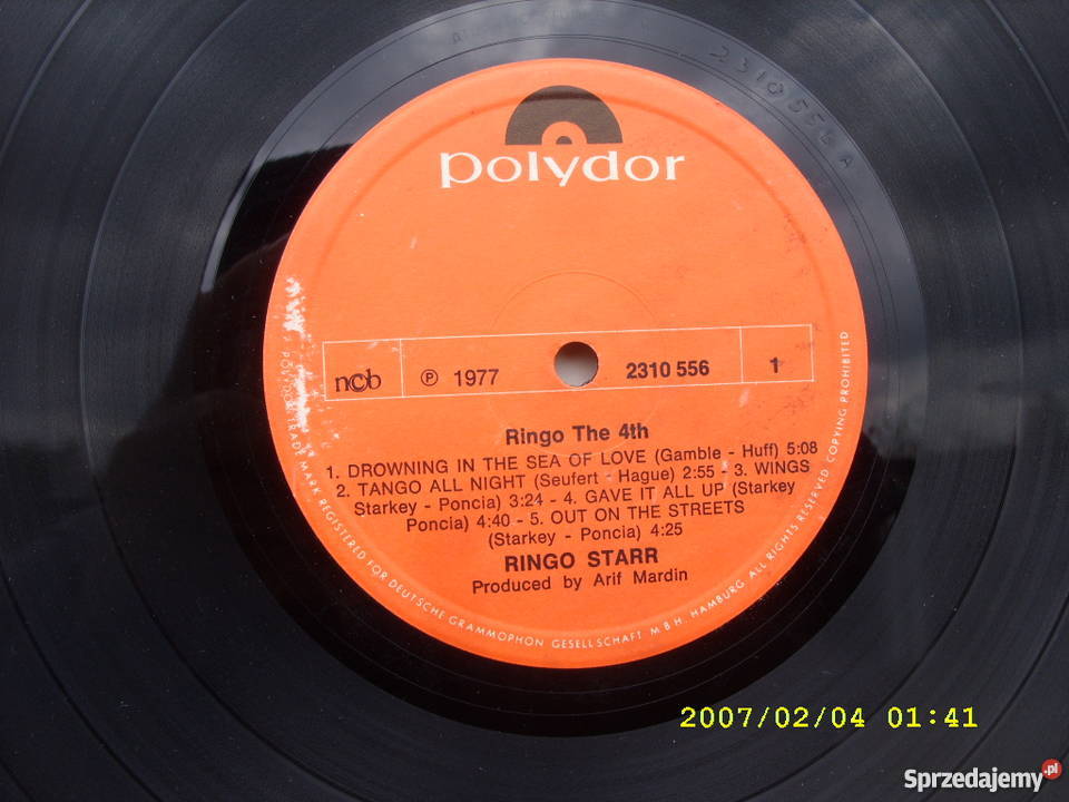 Rock LP RINGO STARRRINGO THE 4 TH bez okladki
