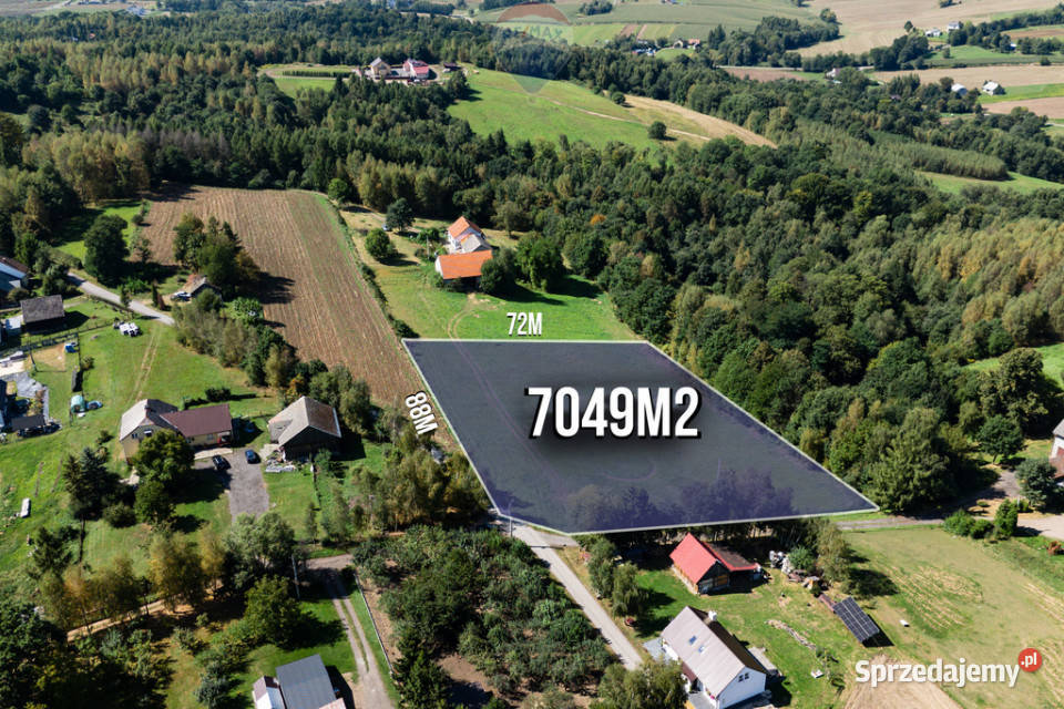 Działka budowlana 70ar media droga asfaltowa asfalt Marcyporęba