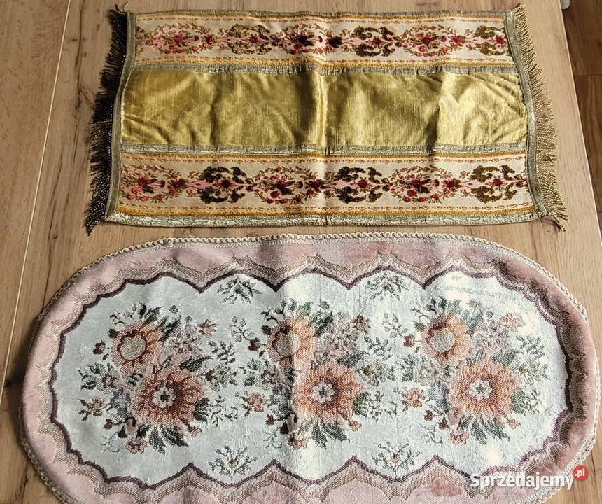 Stare dwie gobelinowe serwety ręcznie wyszywane Kraków sprzedam