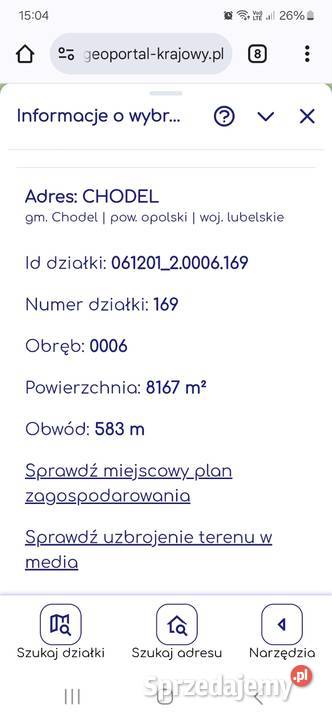 Sprzedam las w Chodlu