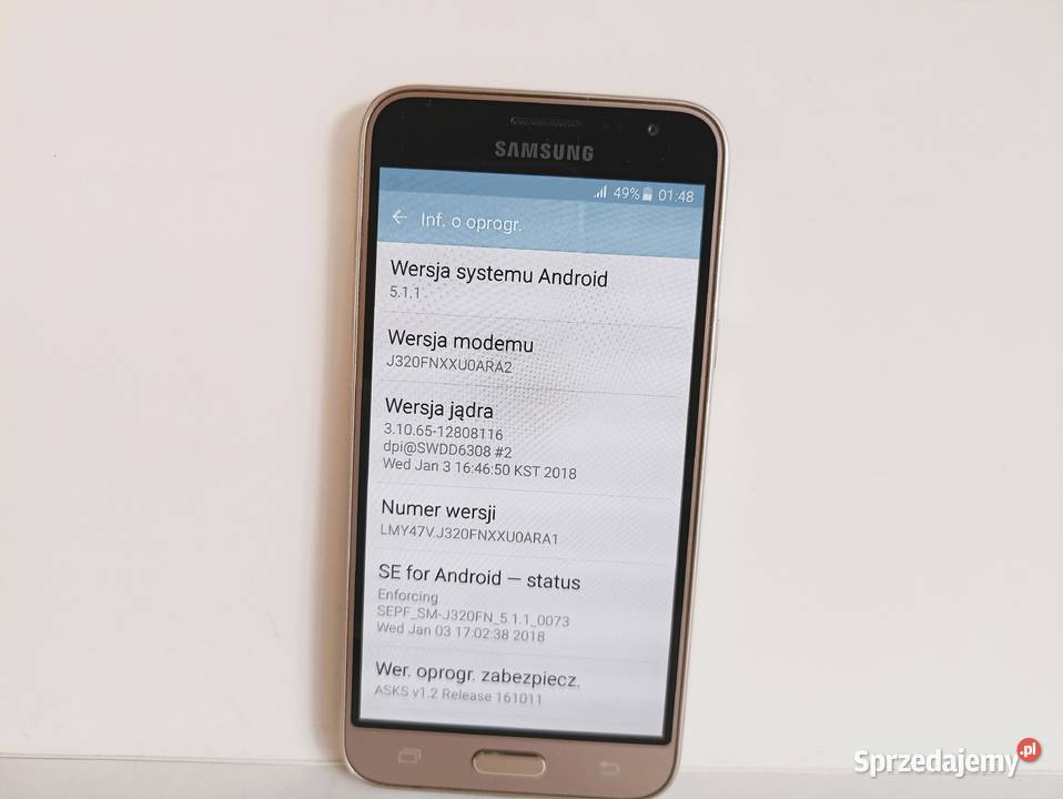 Zestaw smartphone Samsung Galaxy J3 2016 stan