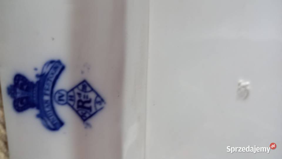 Kobalt złoto i brązduży polmisek Warszawa