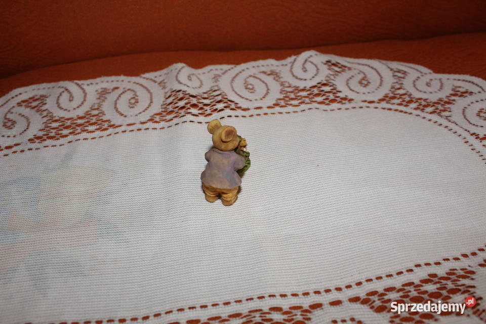 Figurka myszka z taczką ceramika PRL