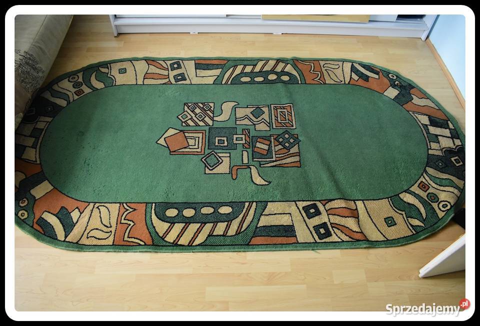 Dywan duży 150 x 300 używany odcienie zieleni Płock