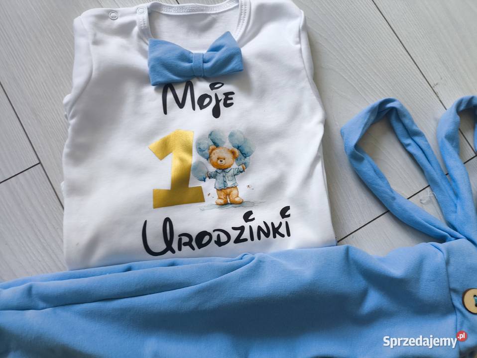 Komplet na roczek chłopiec mstylroczek błękitny pomorskie Waćmierz
