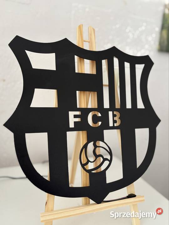 Podświetlane logo FC Barcelona dekoracja ścienna Starogard Gdański