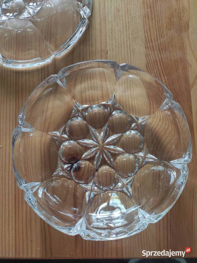 Talerzyki Miski miseczki salaterki kryształ PRL Cieszyn