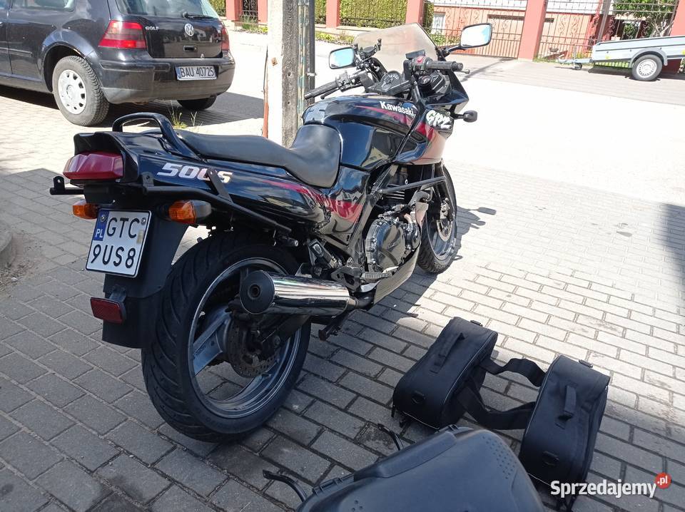 Kawasaki GPZ 500S nowe sakwy i kufer gotowa do Suwałki