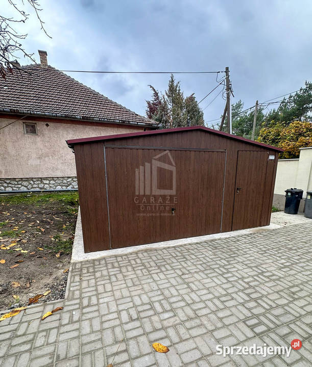 Garaż blaszany 5x5m Brama uchylna drzwi okno 25m2
