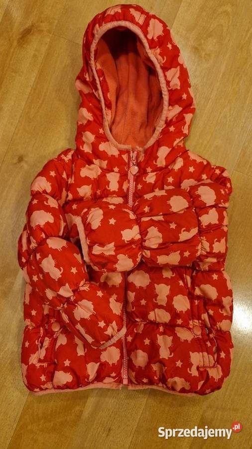 Ciepła KURTKA dziewczynki 1044 lata różowa