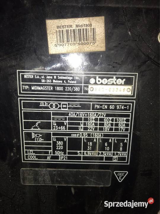 spawarka Migomat Bester Midimagster 1800 lubelskie Lubartów