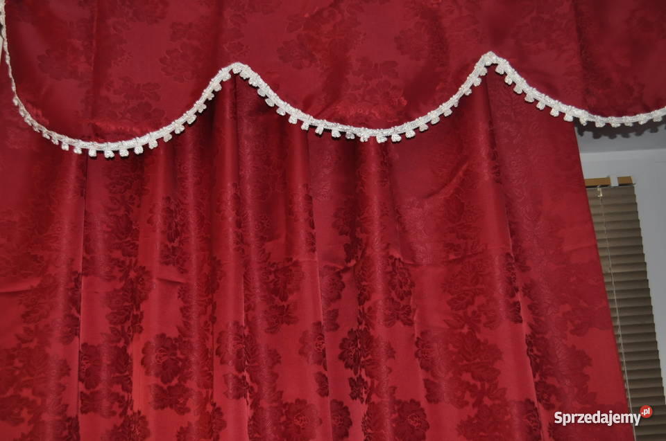 Zasłony z lambrekinem bordowe mazowieckie Wyszków