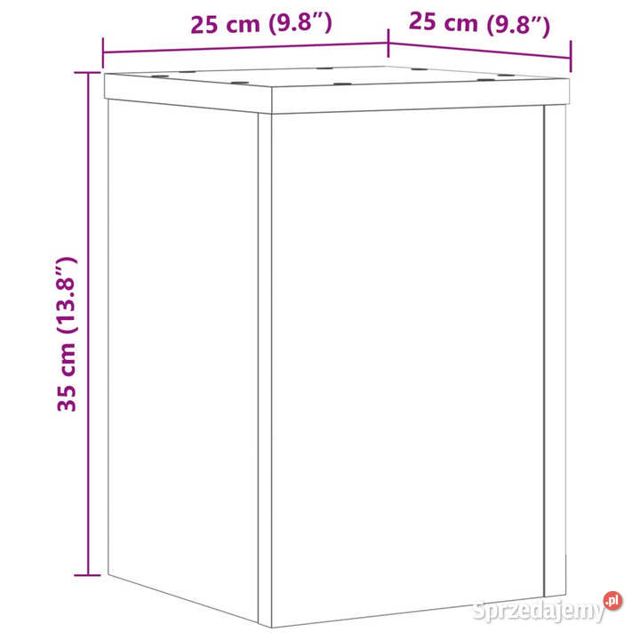Podstawki pod doniczki 2 białe 25x25x35 WM852906 sprzedam