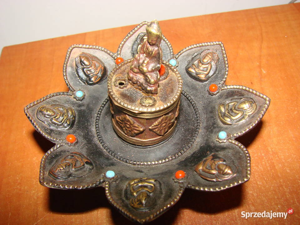 orientalna miedziana podstawka na kadzidełka Pruszcz Gdański