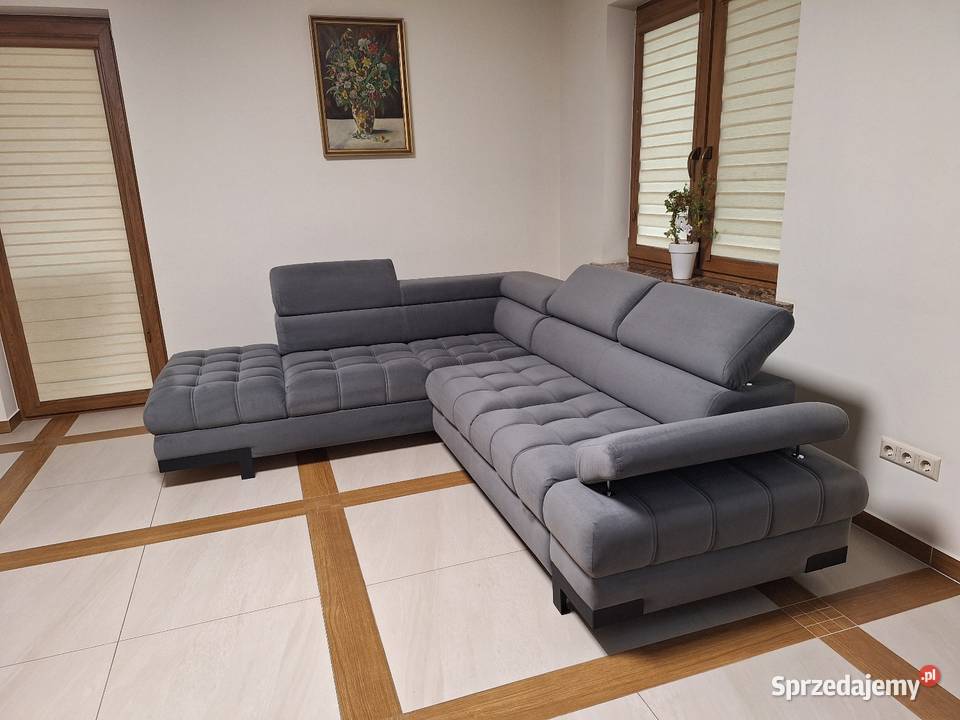 WERSAL Narożnik Wypoczynek welurowy z funkcją Borki