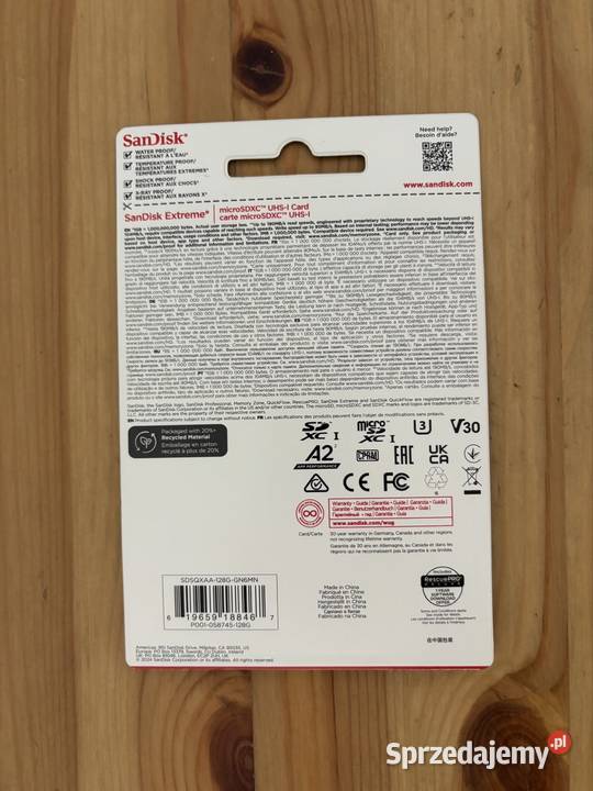 SanDisk Extreme MicroSD 128 gb Nowe Pojemność 8 GB i więcej Warszawa
