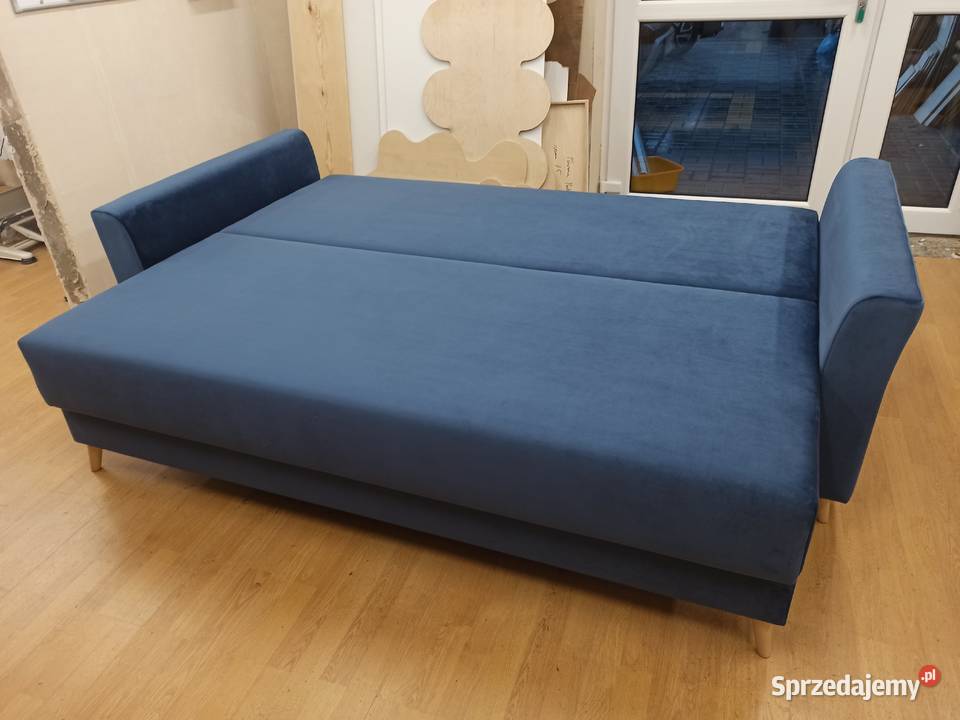 kanapa z funkcją spania wysokie nogi tkanina 85cm Radom sprzedam