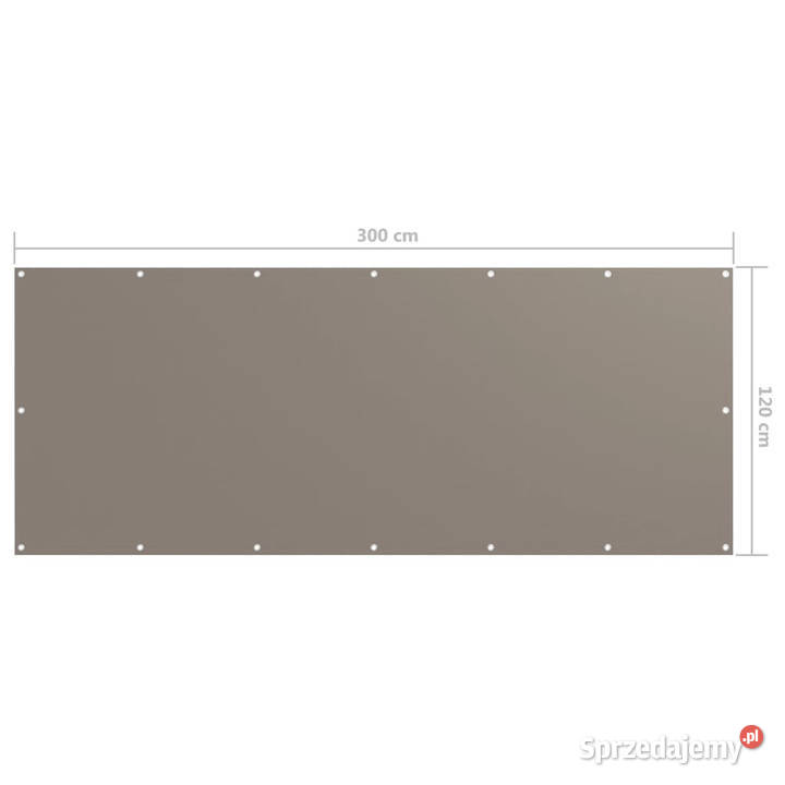 Parawan balkonowy kolor taupe 120x300 tkanina Warszawa sprzedam