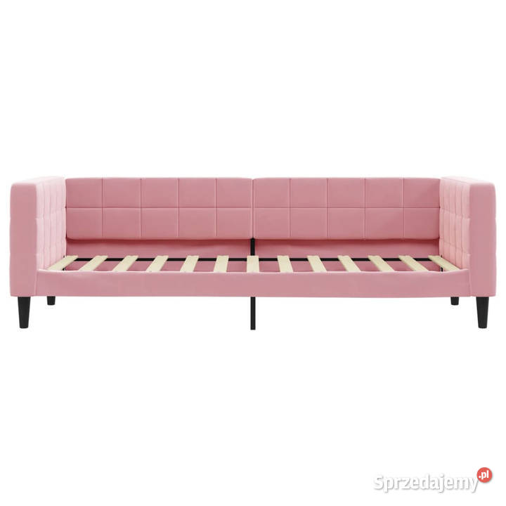 Sofa z materacem do spania różowa aksamit 80x200 Łóżka Warszawa sprzedam