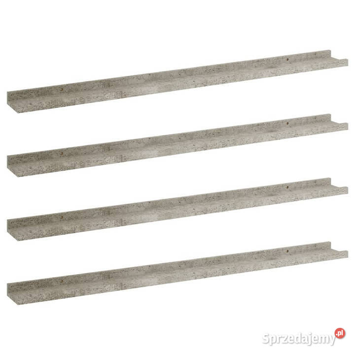 Półki ścienne 4 szarość betonu 100x9x3 WM326707 Półki Warszawa