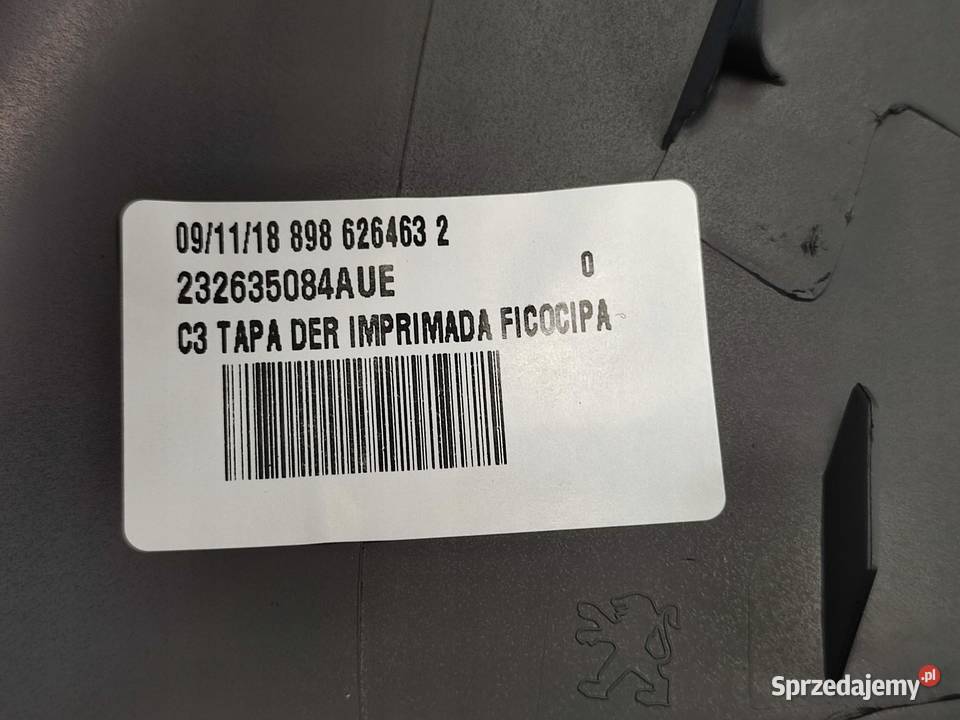 OBUDOWA LUSTERKA PRAWEGO CITROEN DS3 20102015