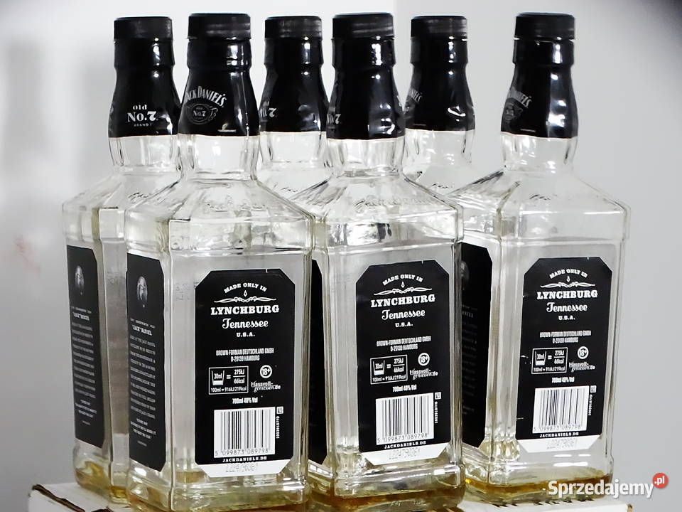 Puste butelki Jacku Danielsie 700 ml z nakrętką Biłgoraj