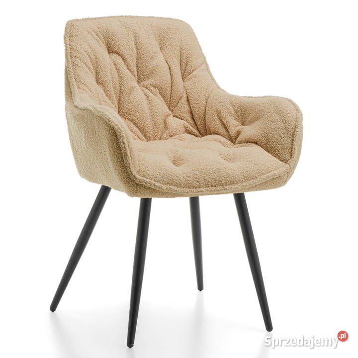 Krzesło Tapicerowane Siena Beżowe Boucle Wysyłka Tarchały Małe